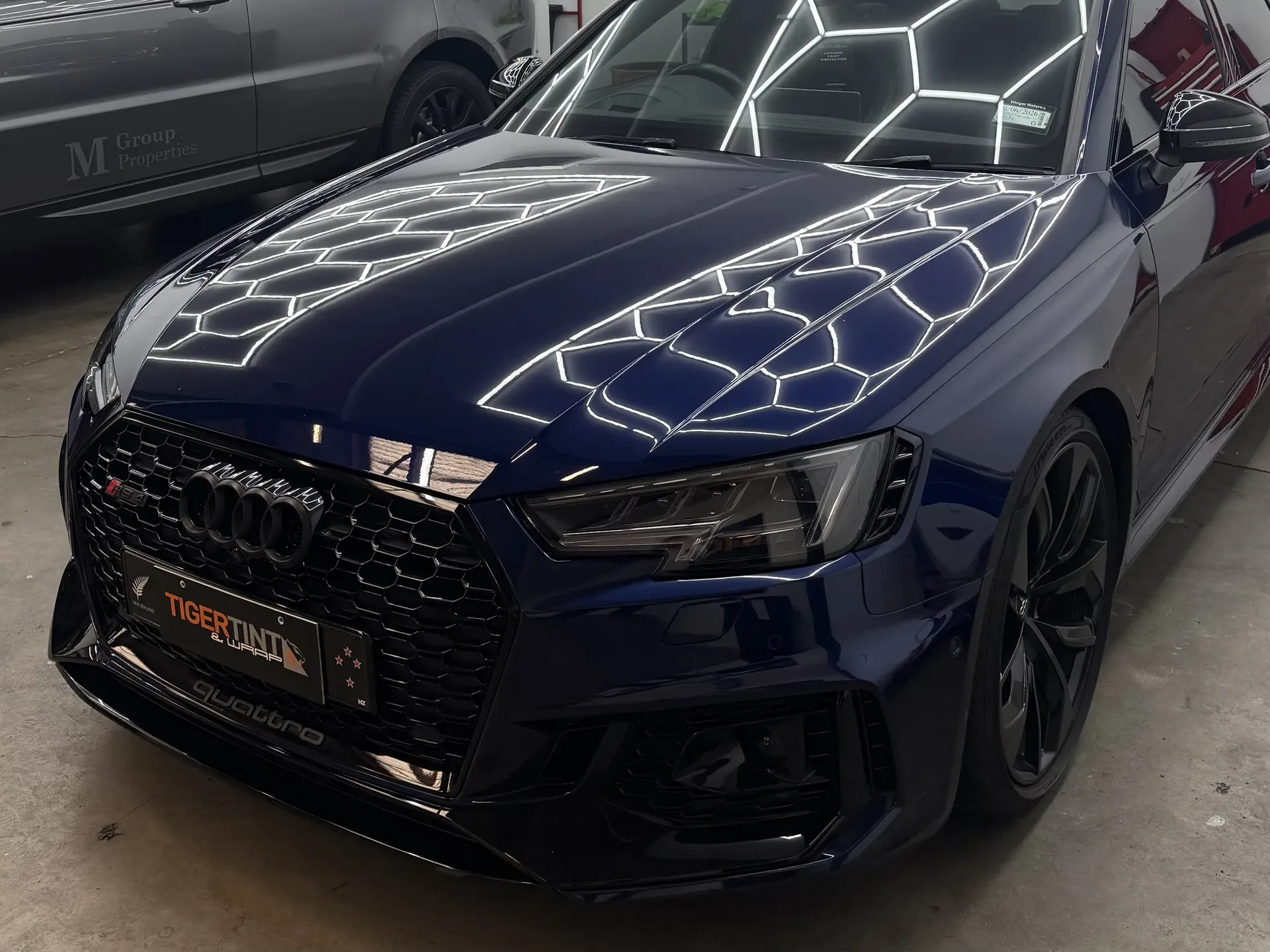 Audi RS in the Tiger Tint & Wrap workshop
